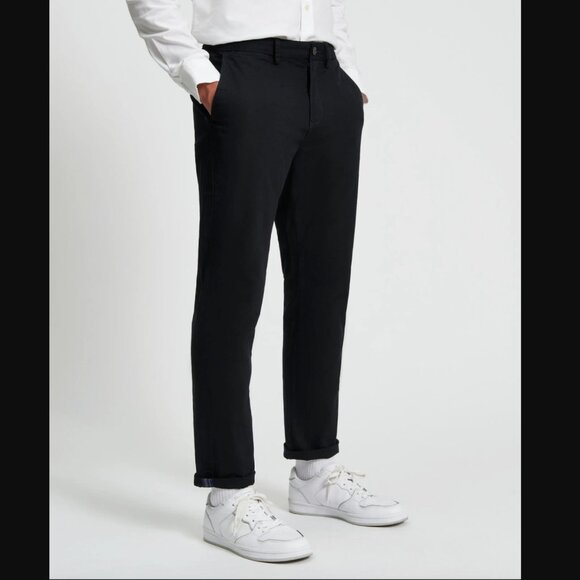 NWT Ben Sherman Pants Black Wool Classic Trousers EC1 Slim Fit Business W32 L34 - Picture 7 of 7